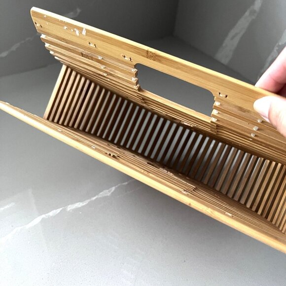 Rattan Bamboo Handbag Handmade Large Tote Bag Straw Beach Bags Beach Purse - Picture 6 of 9